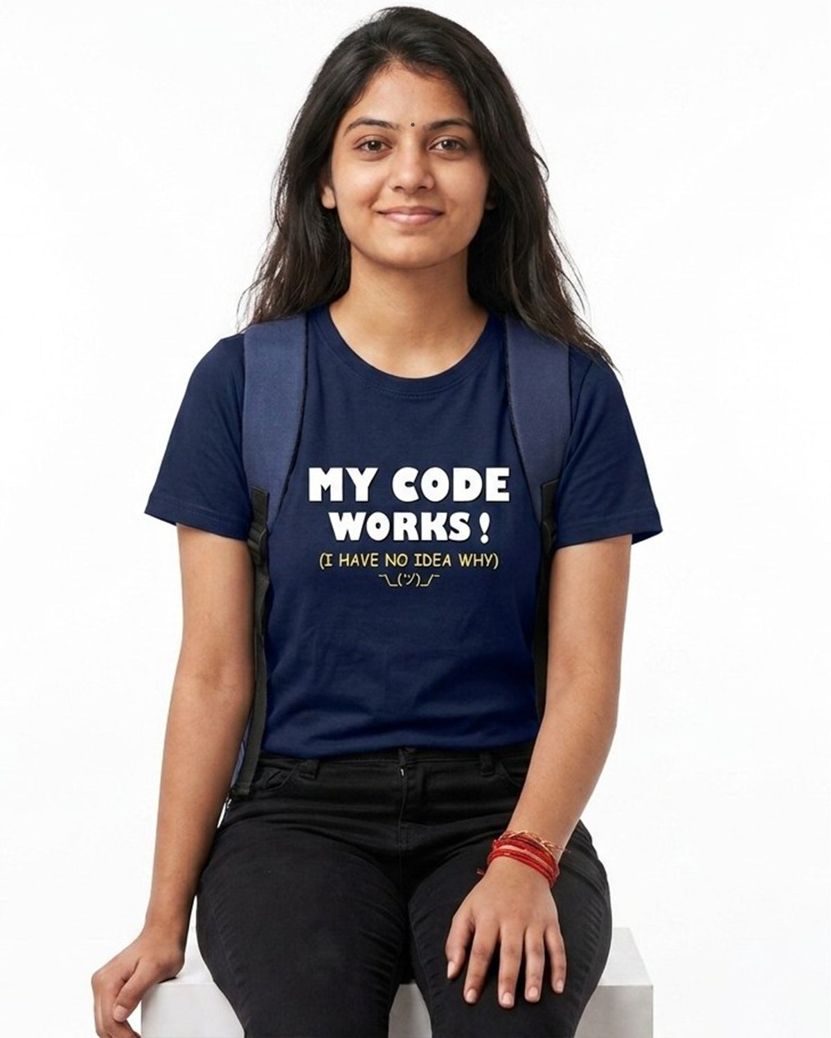 22 My Code Works I Have No Idea Why | Men and Women Engineering | Printed T Shirt