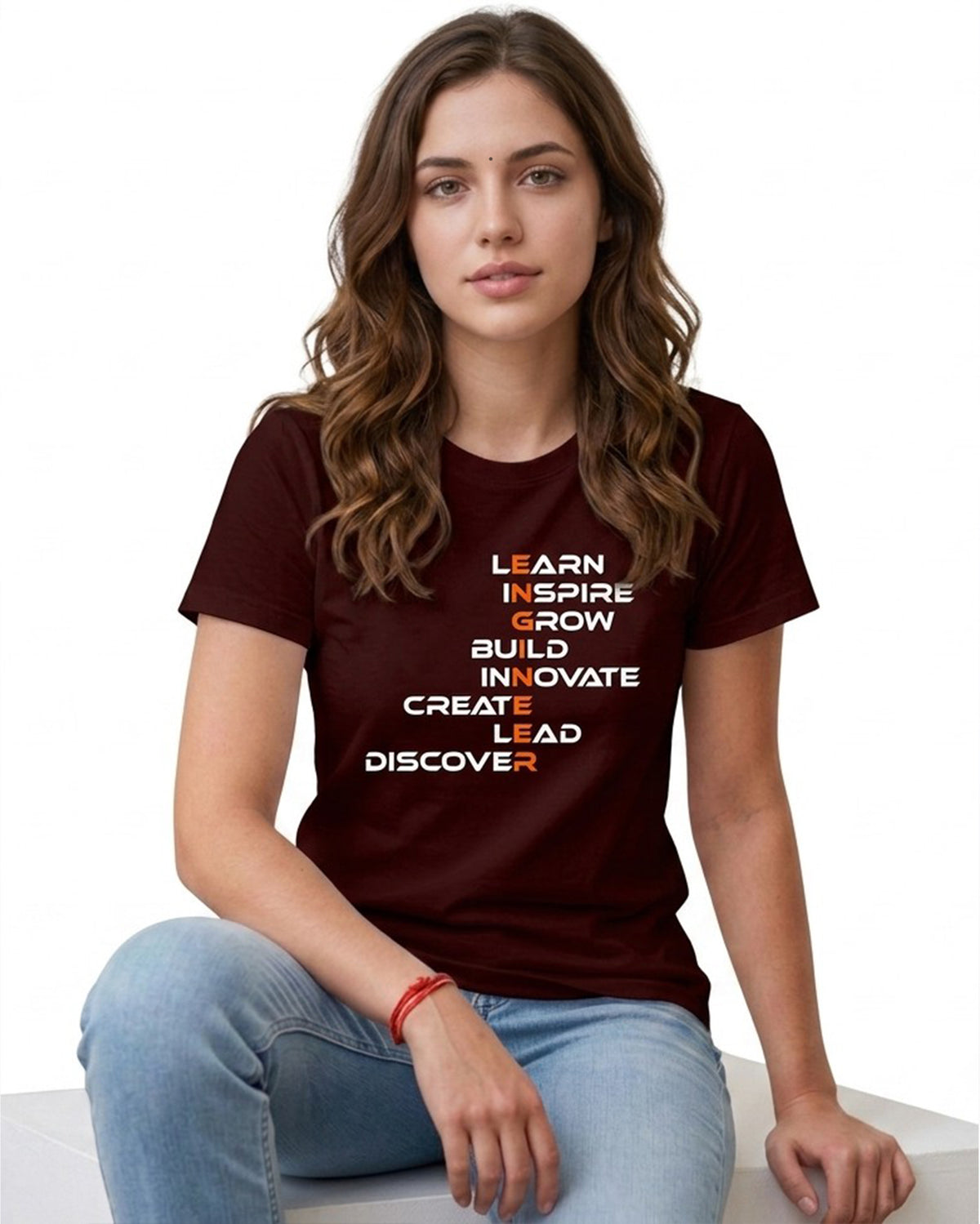 19 Learn Inspire Grow Build | Men and Women Engineering | Printed T Shirt