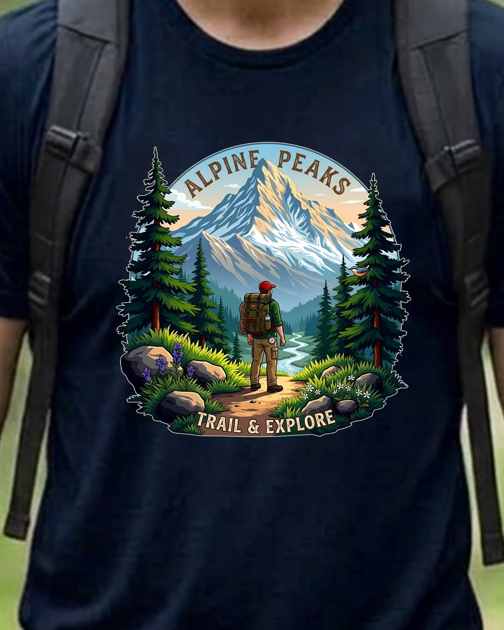 03 Alpine Peaks | Trekking Printed T Shirt
