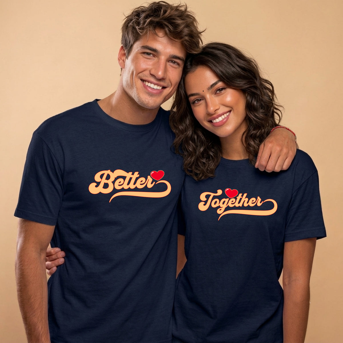 01 Better Together | Couples Printed T Shirt
