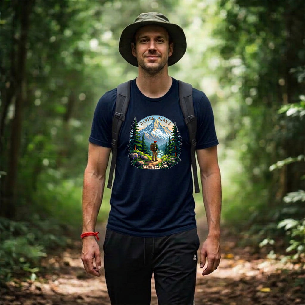 03 Alpine Peaks | Trekking Printed T Shirt