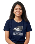 02 Coding in Progress | Men and women Engineering | Printed T shirt