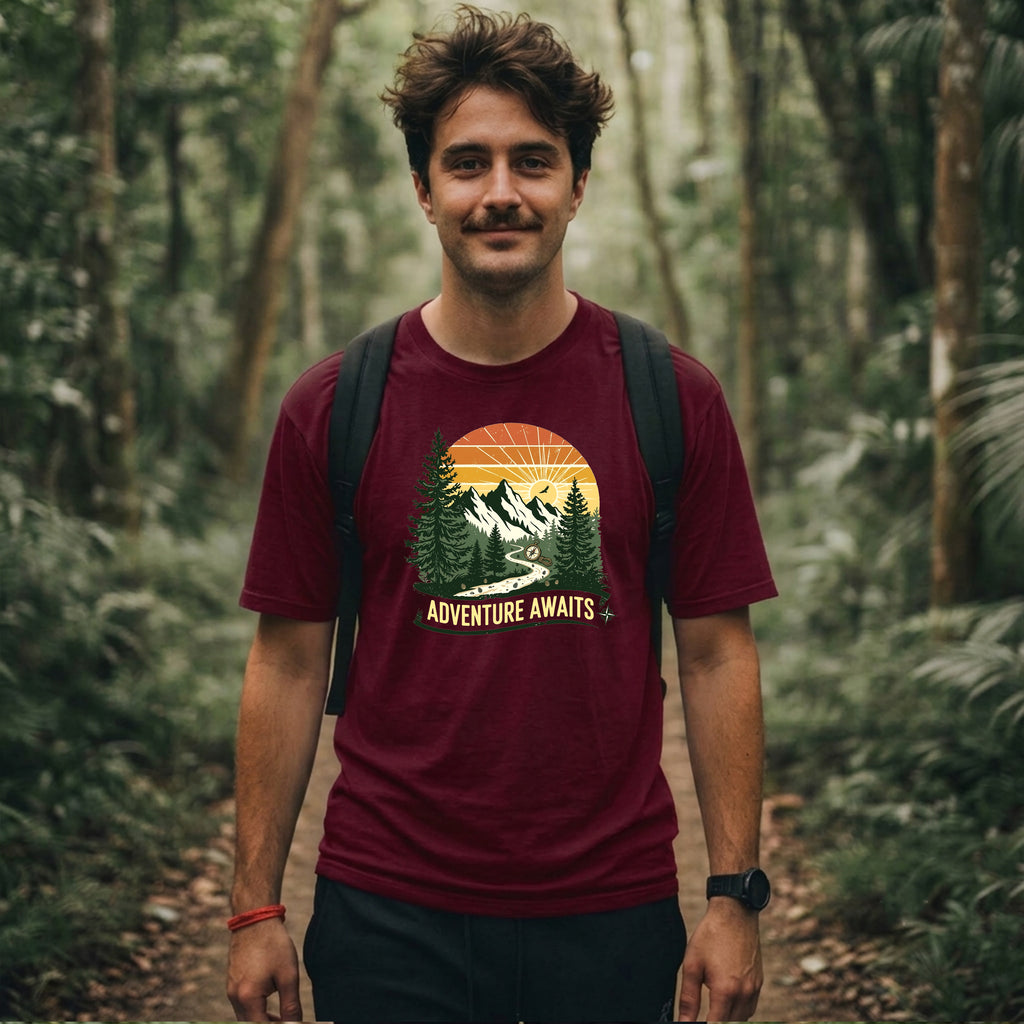 01 Adventure awaits | Trekking Printed T Shirts