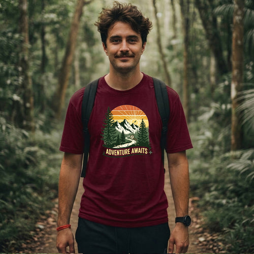01 Adventure awaits | Trekking Printed T Shirts