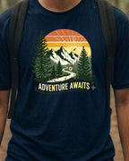 01 Adventure awaits | Trekking Printed T Shirts