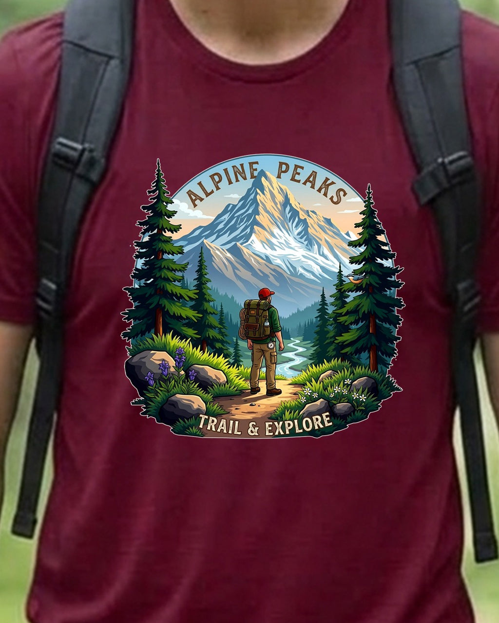 03 Alpine Peaks | Trekking Printed T Shirt