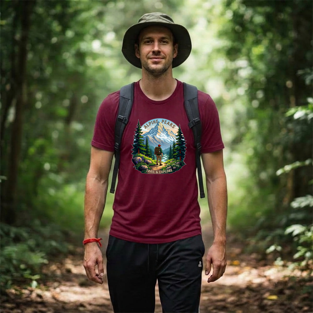 03 Alpine Peaks | Trekking Printed T Shirt