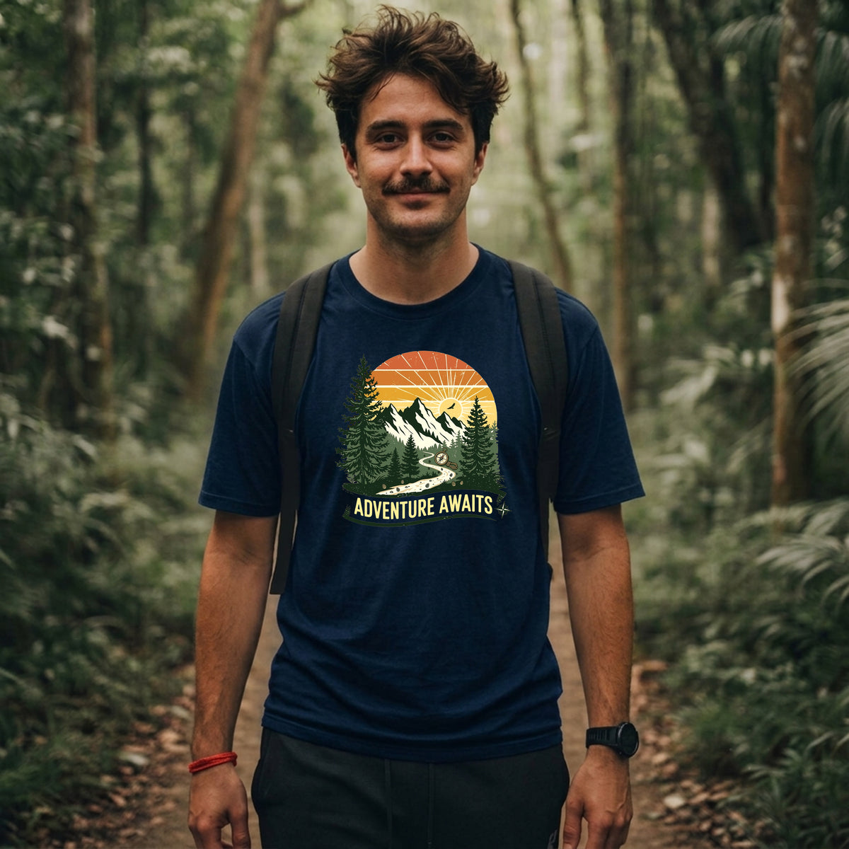 01 Adventure awaits | Trekking Printed T Shirts