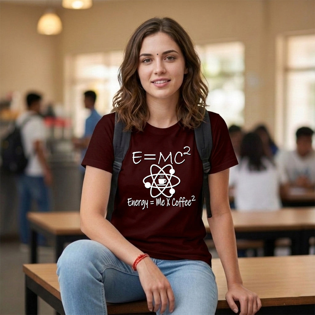04 E equals MC square | Men and women Engineering | Printed T shirt