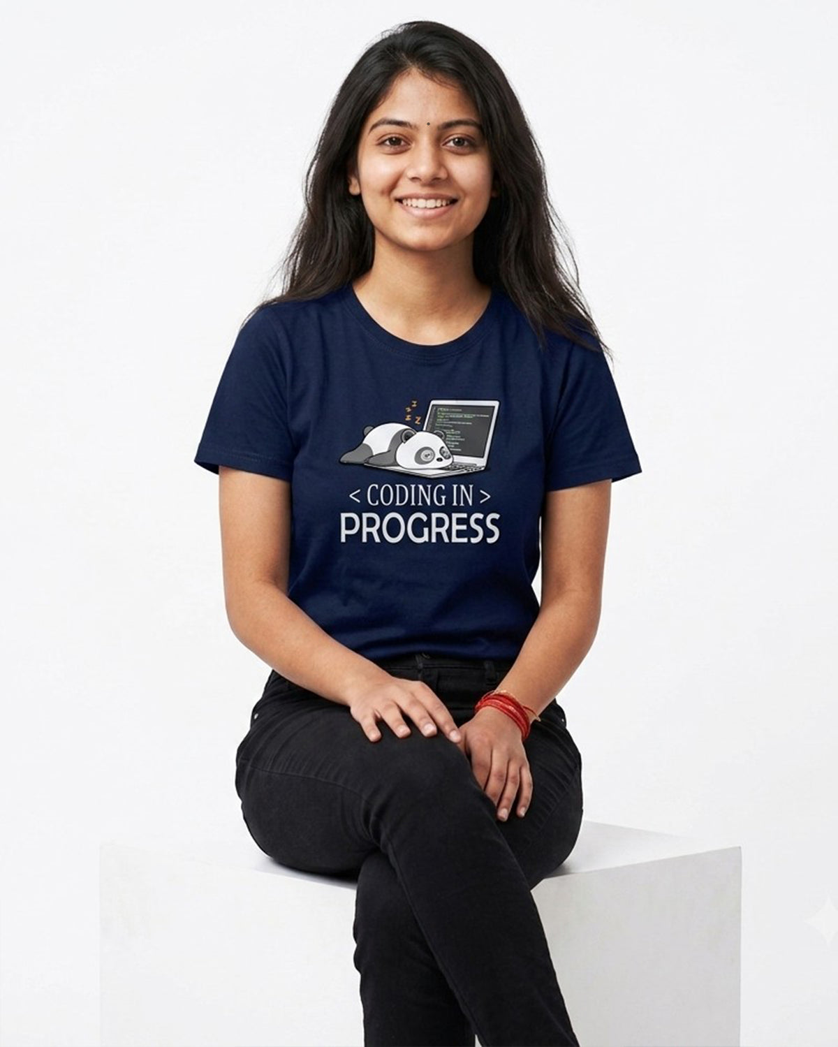 02 Coding in Progress | Men and women Engineering | Printed T shirt