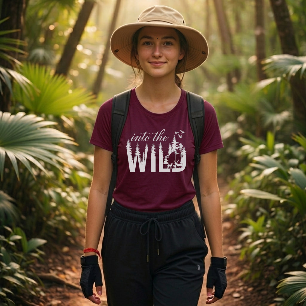11 Into the Wild | White | Trekking Printed T Shirt