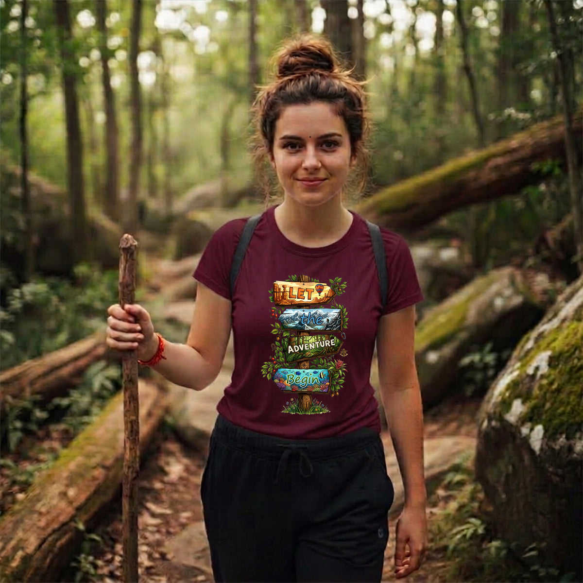 14 Let the Adventure Begin | Trekking Printed T Shirt