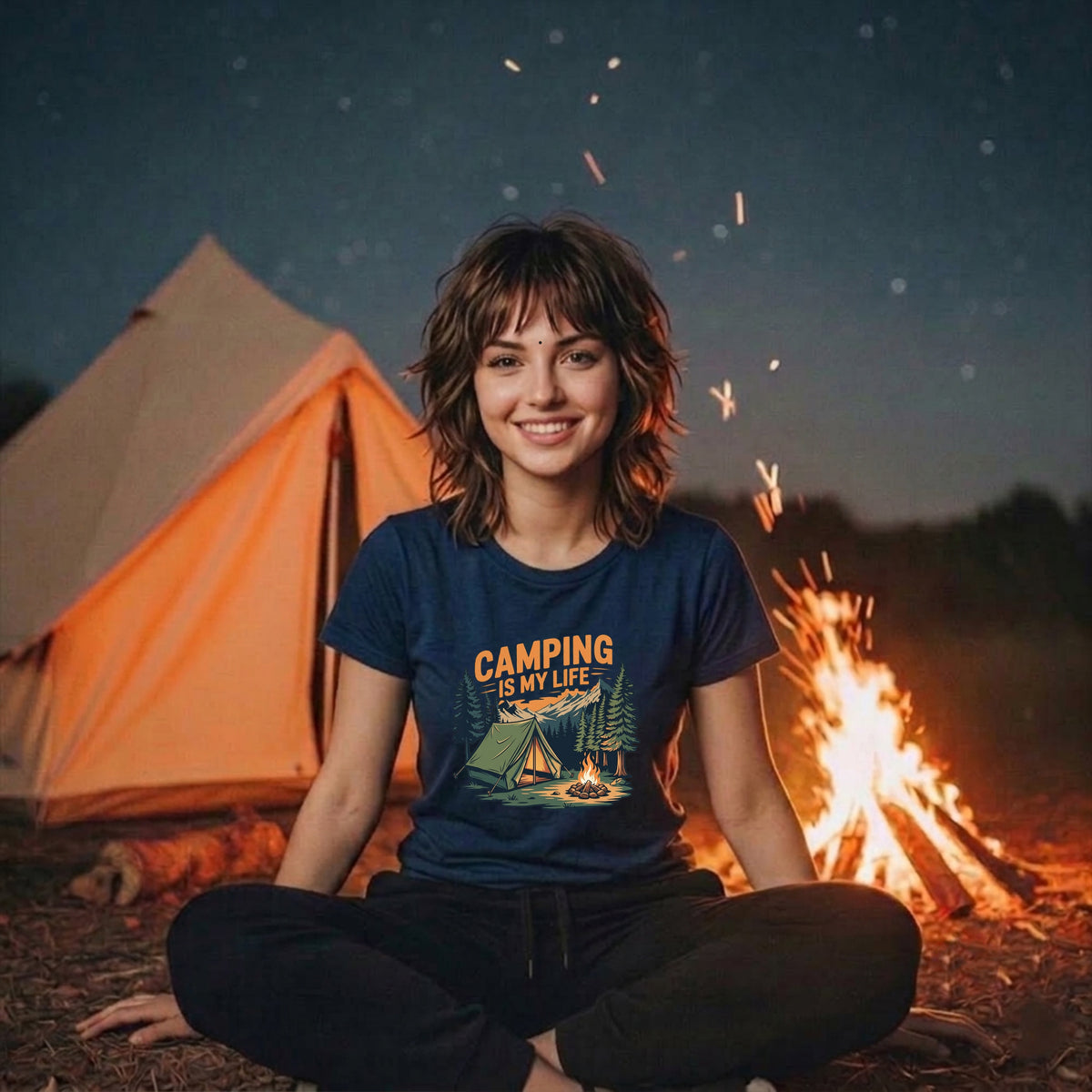 23 Camping is my life | Trekking Printed T Shirt