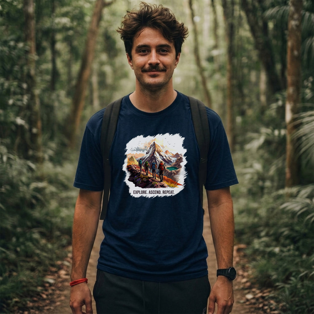 06 Explore Ascend Repeat | Trekking Printed T Shirt