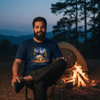 26 Moonlight Campfire Serenity | Trekking Printed T Shirt