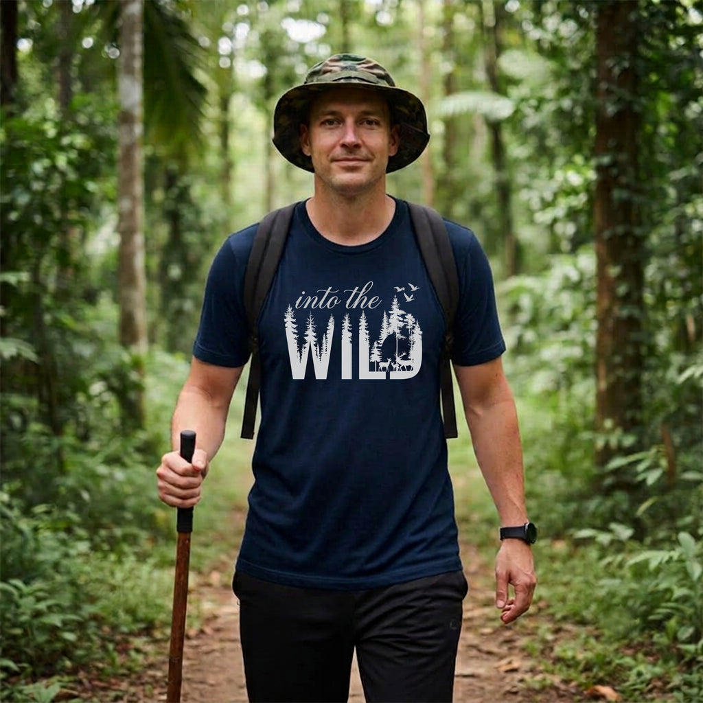 11 Into the Wild | White | Trekking Printed T Shirt