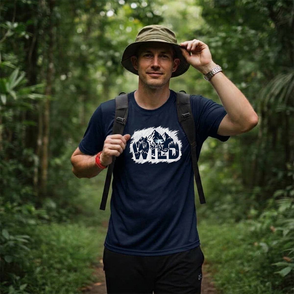 15 Stay Wild | Trekking Printed T Shirt
