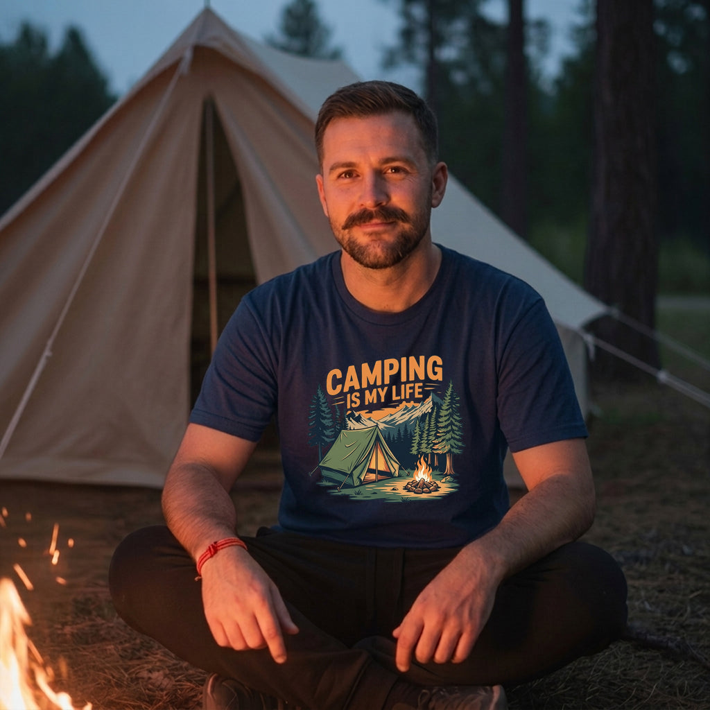 23 Camping is my life | Trekking Printed T Shirt