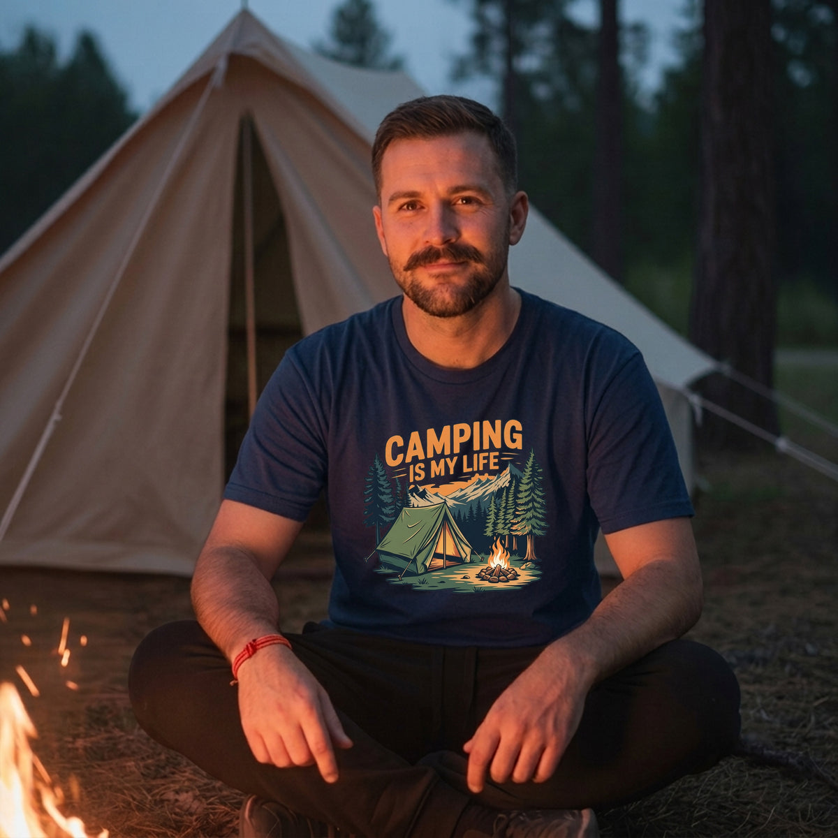 23 Camping is my life | Trekking Printed T Shirt