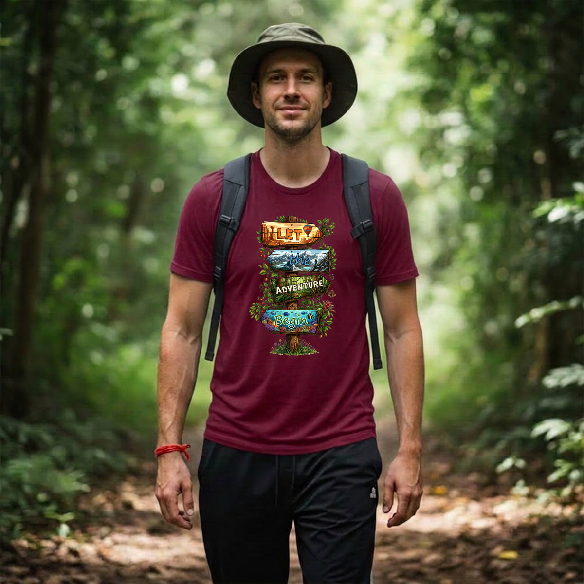 14 Let the Adventure Begin | Trekking Printed T Shirt