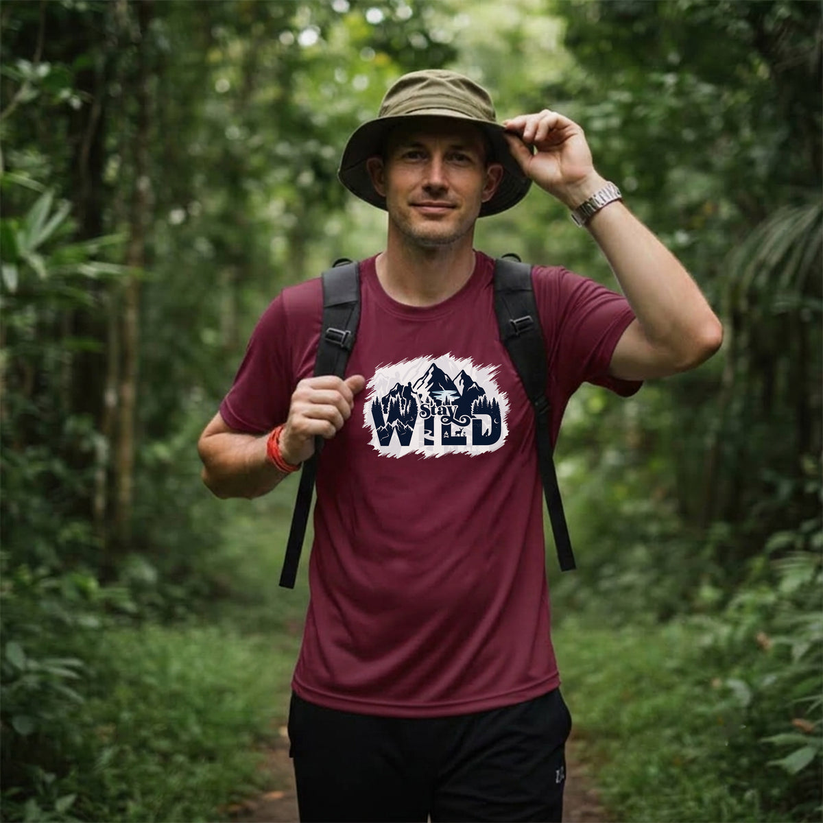 15 Stay Wild | Trekking Printed T Shirt