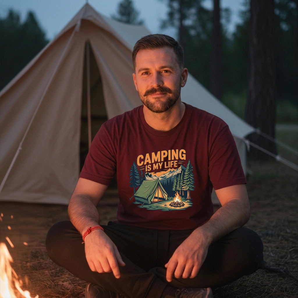23 Camping is my life | Trekking Printed T Shirt