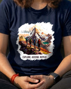 06 Explore Ascend Repeat | Trekking Printed T Shirt