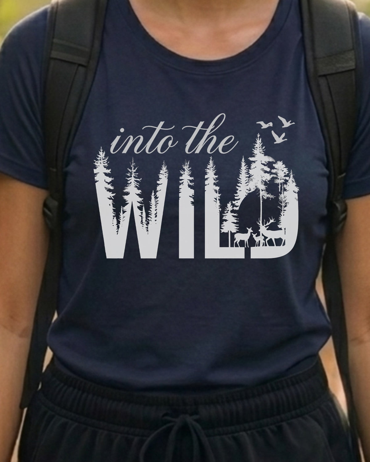11 Into the Wild | White | Trekking Printed T Shirt