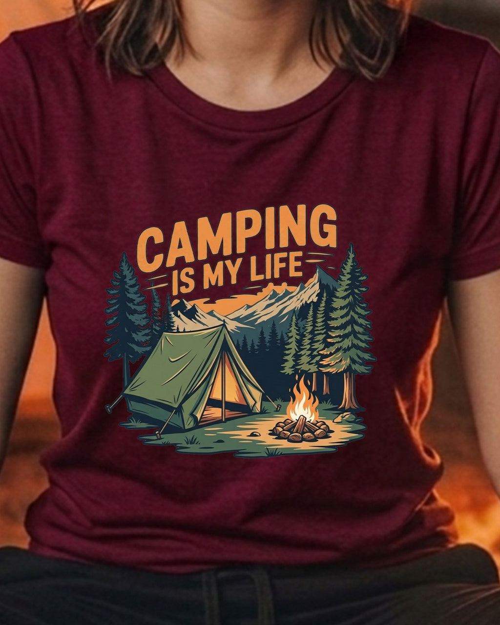 23 Camping is my life | Trekking Printed T Shirt