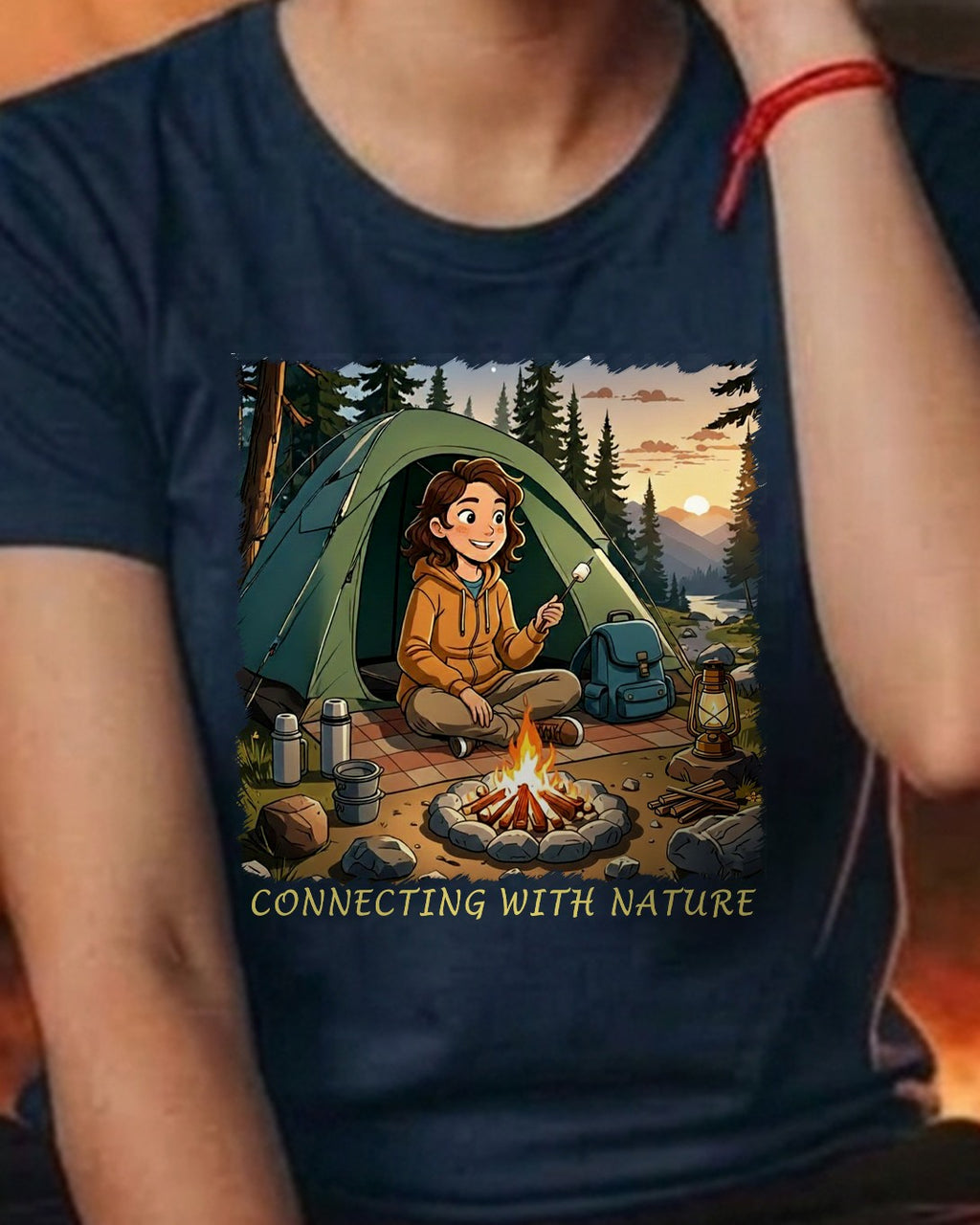 24 Connecting with Nature | Trekking Printed T Shirt