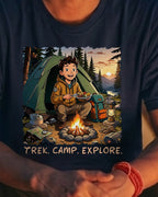 27 Trek Camp Explore | Trekking Printed T Shirt
