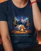 26 Moonlight Campfire Serenity | Trekking Printed T Shirt