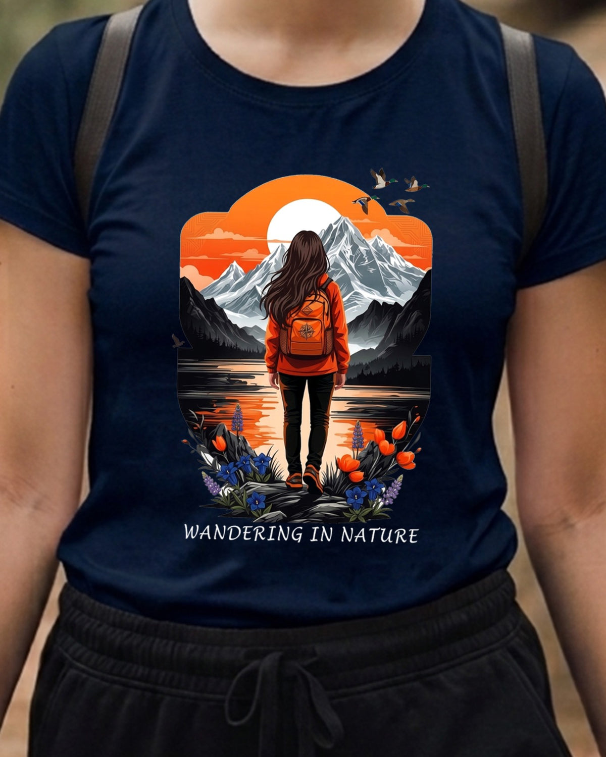 18 Wandering in nature | Trekking Printed T Shirt