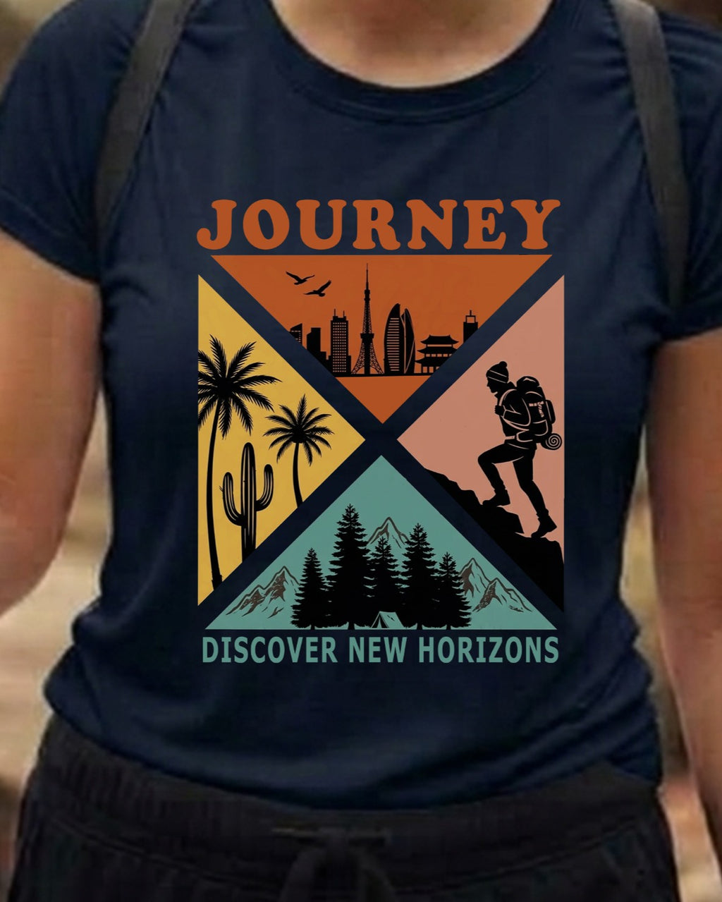 13 Discover New Horizons | Trekking Printed T Shirts