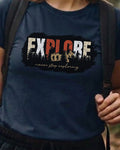 07 Never Stop Exploring | Trekking Printed T Shirt