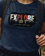07 Never Stop Exploring | Trekking Printed T Shirt