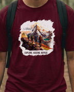 06 Explore Ascend Repeat | Trekking Printed T Shirt