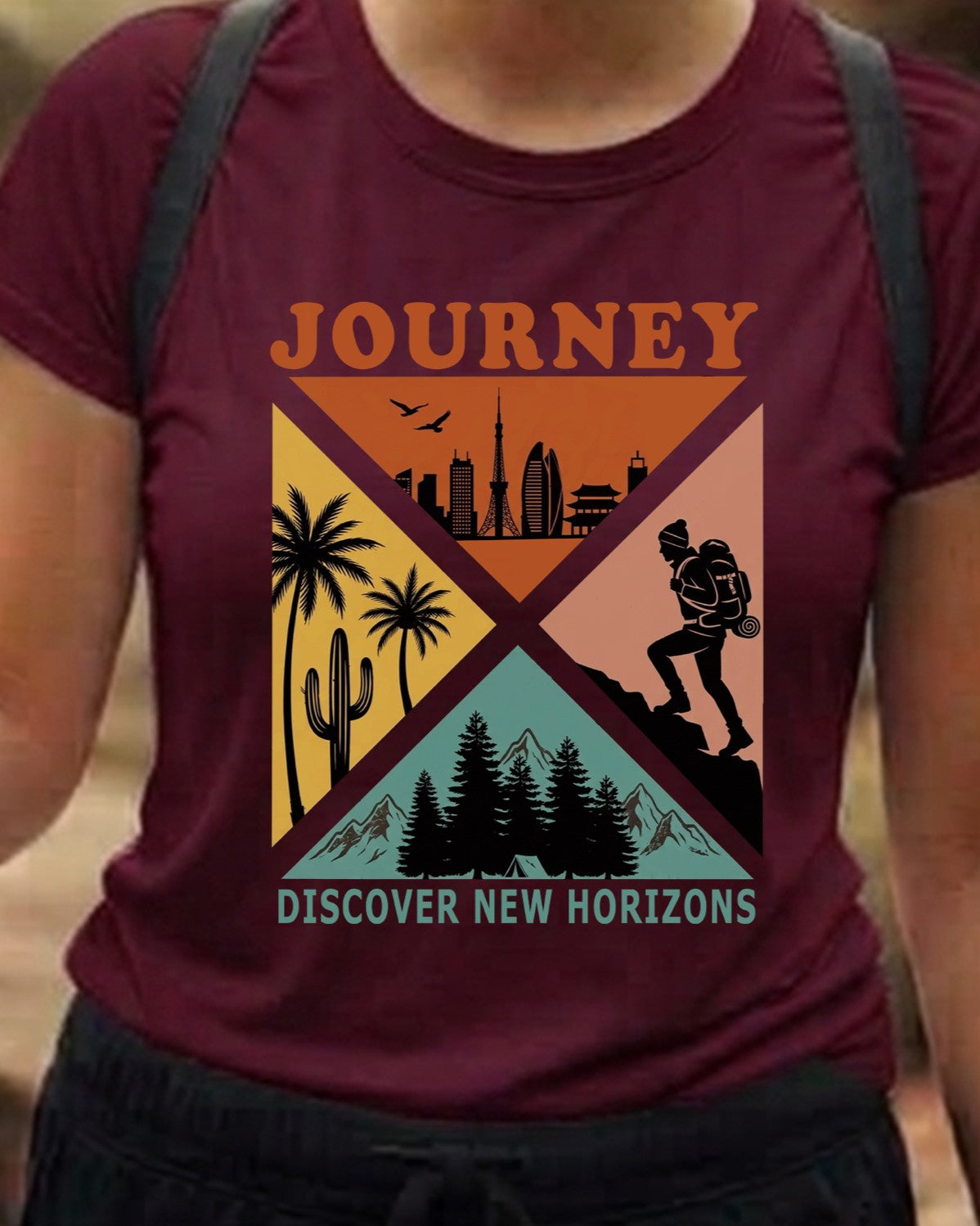 13 Discover New Horizons | Trekking Printed T Shirts