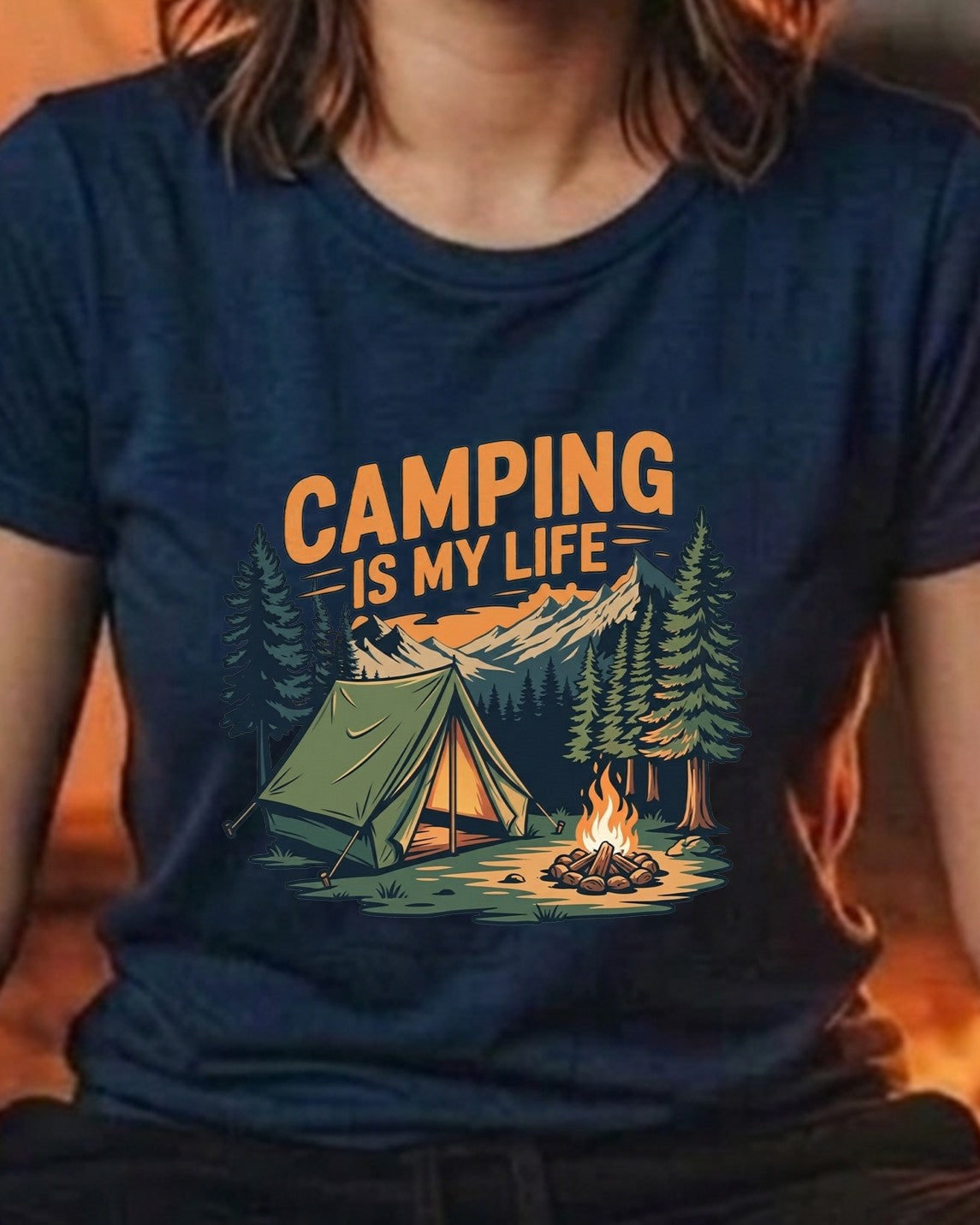 23 Camping is my life | Trekking Printed T Shirt