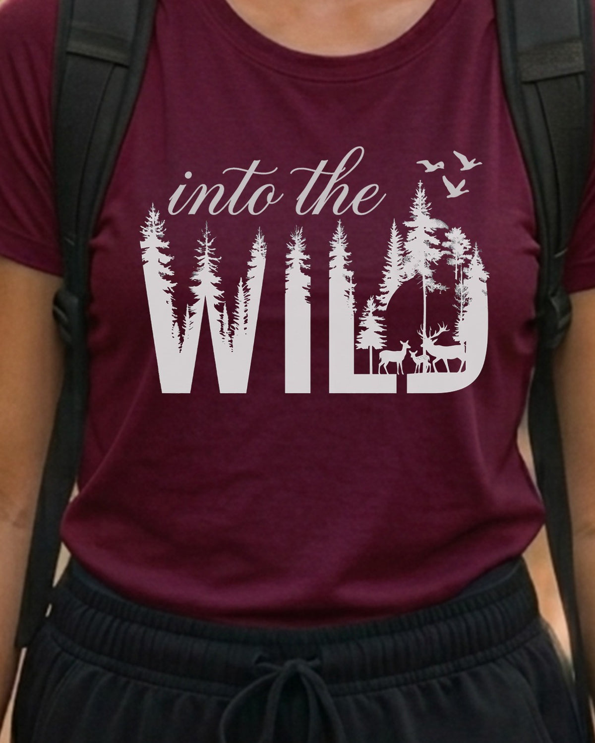 11 Into the Wild | White | Trekking Printed T Shirt