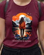 18 Wandering in nature | Trekking Printed T Shirt