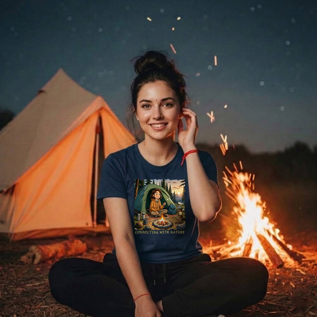 24 Connecting with Nature | Trekking Printed T Shirt