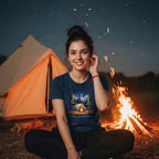 26 Moonlight Campfire Serenity | Trekking Printed T Shirt