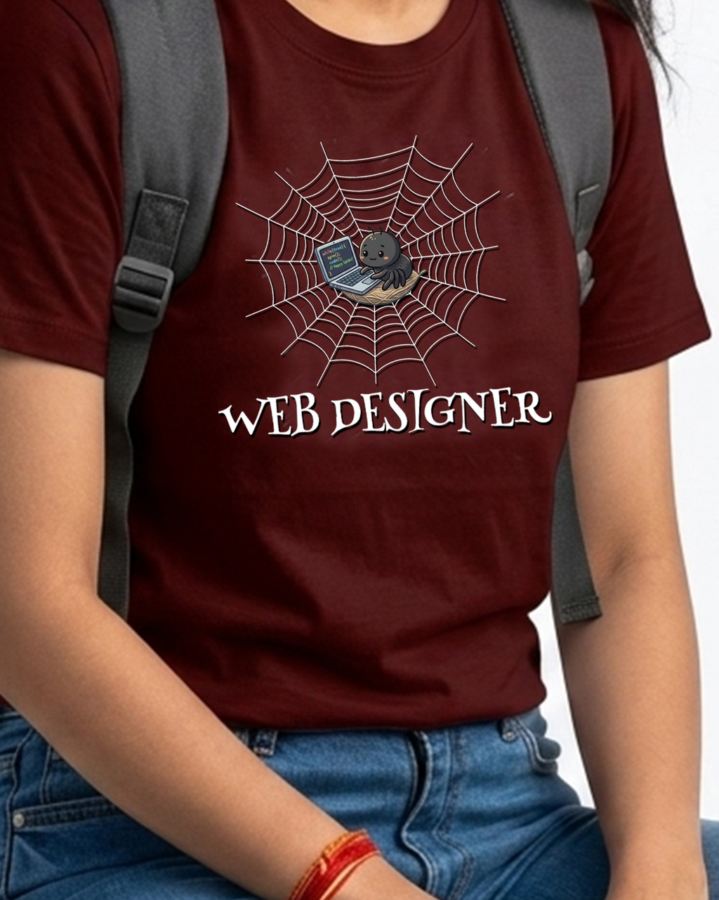 26 Web Designer Spider | Men and Women Engineering | Printed T Shirt