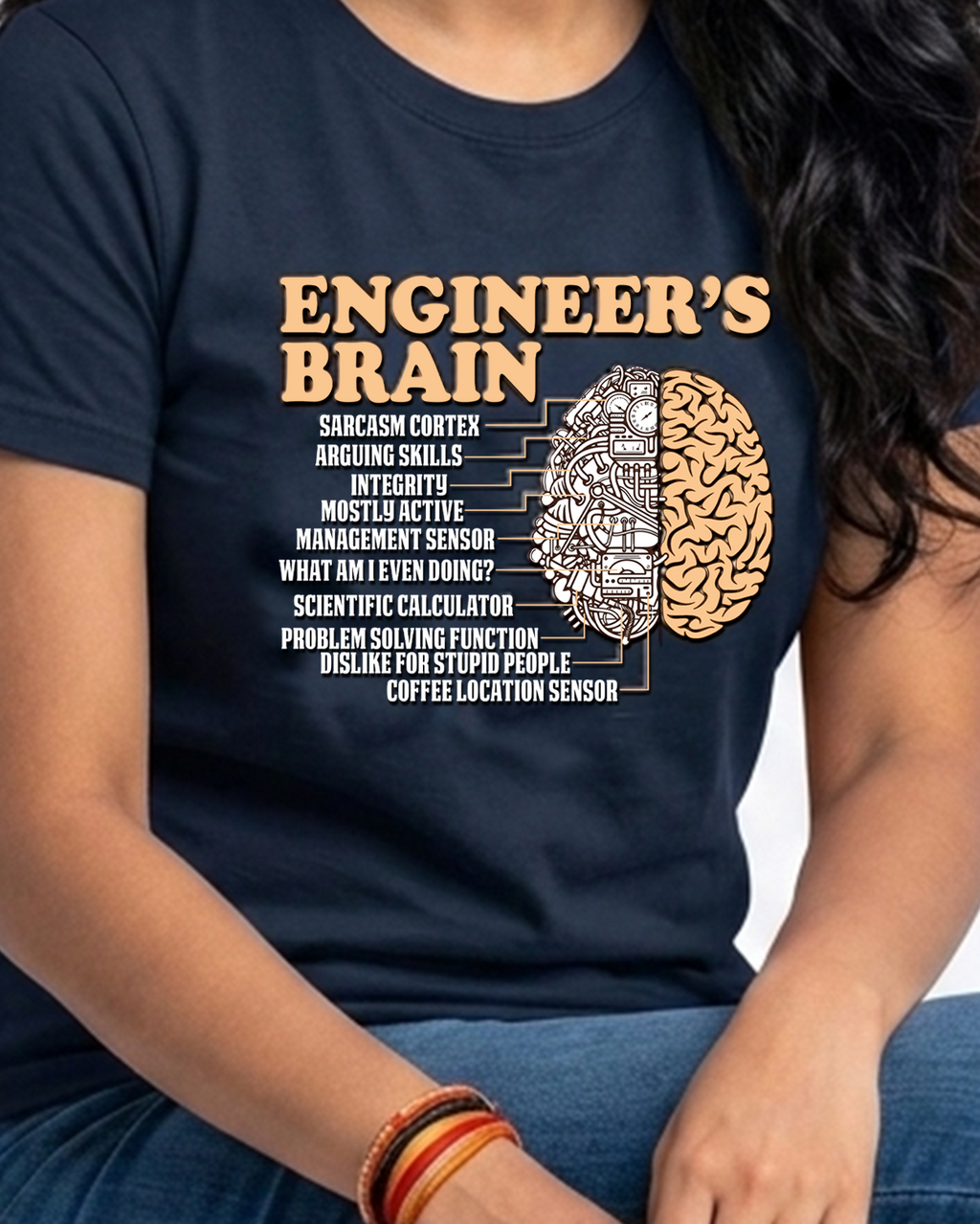 09 Engineer's Brain | Men and Women Engineering | Printed T Shirt
