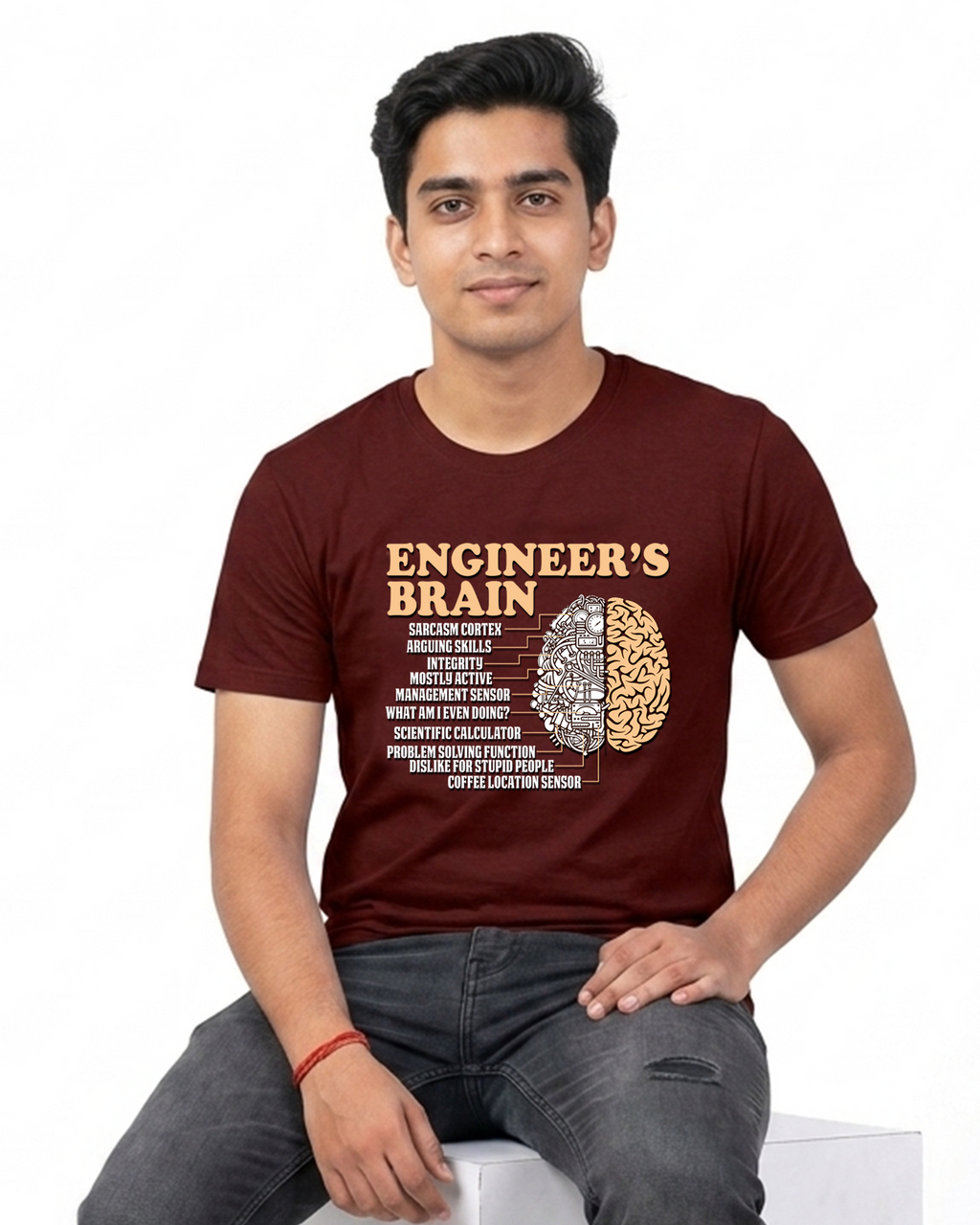 09 Engineer's Brain | Men and Women Engineering | Printed T Shirt